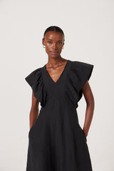 Velarius Ruffle Sleeve  Dress