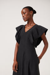 Velarius Ruffle Sleeve  Dress