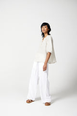 Amren Mesh Linen Blouse