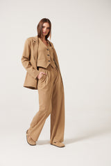 Delia Tailored Pant - Tobacco