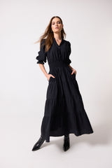 IZRAH SMOCK MAXI DRESS