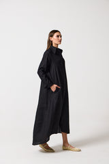 AMARI ARROW PLEAT MAXI  DRESS