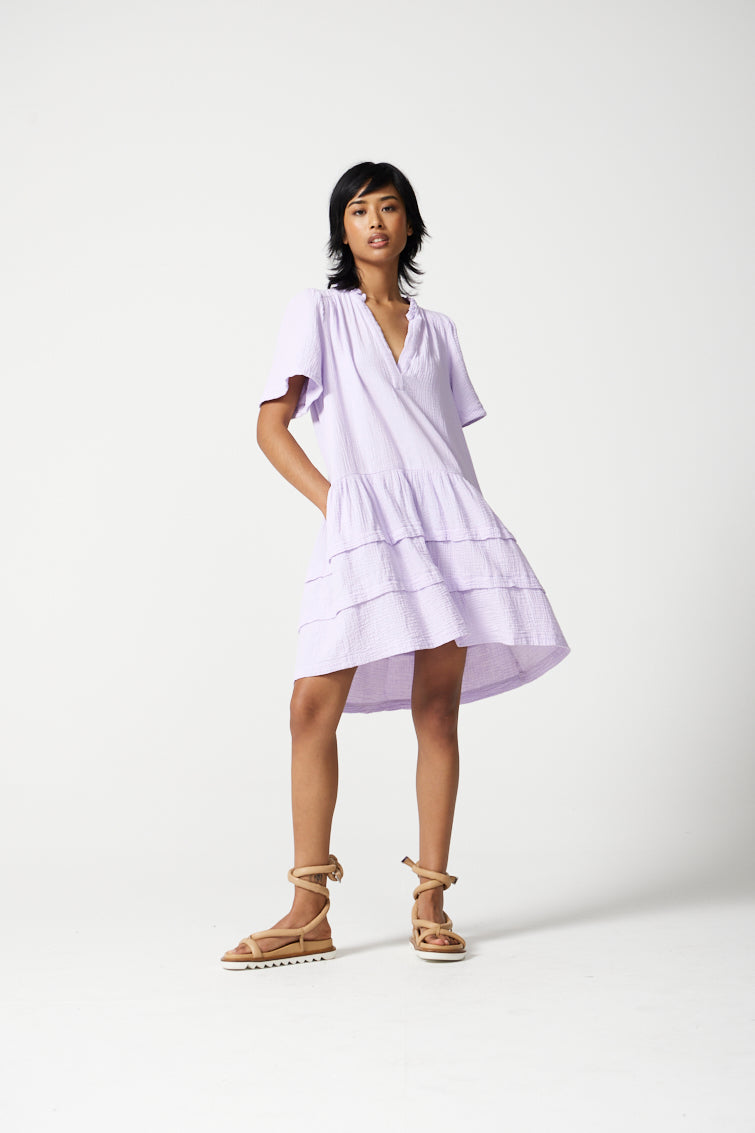 GAIA SMOCK MINI DRESS