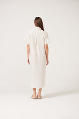 Mira Linen Check Dress