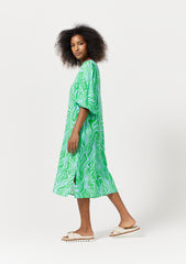 JOSETTE BALLOON SLEEVE MIDI DRESS