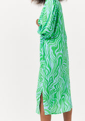 JOSETTE BALLOON SLEEVE MIDI DRESS