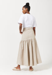 IMARI DENIM MIDI SKIRT